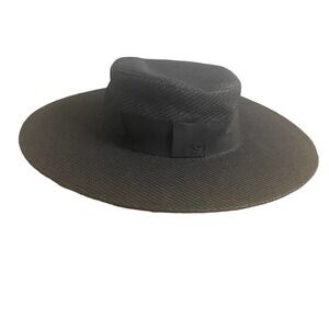 Scoop Large Rim Black hat satin lining OS
